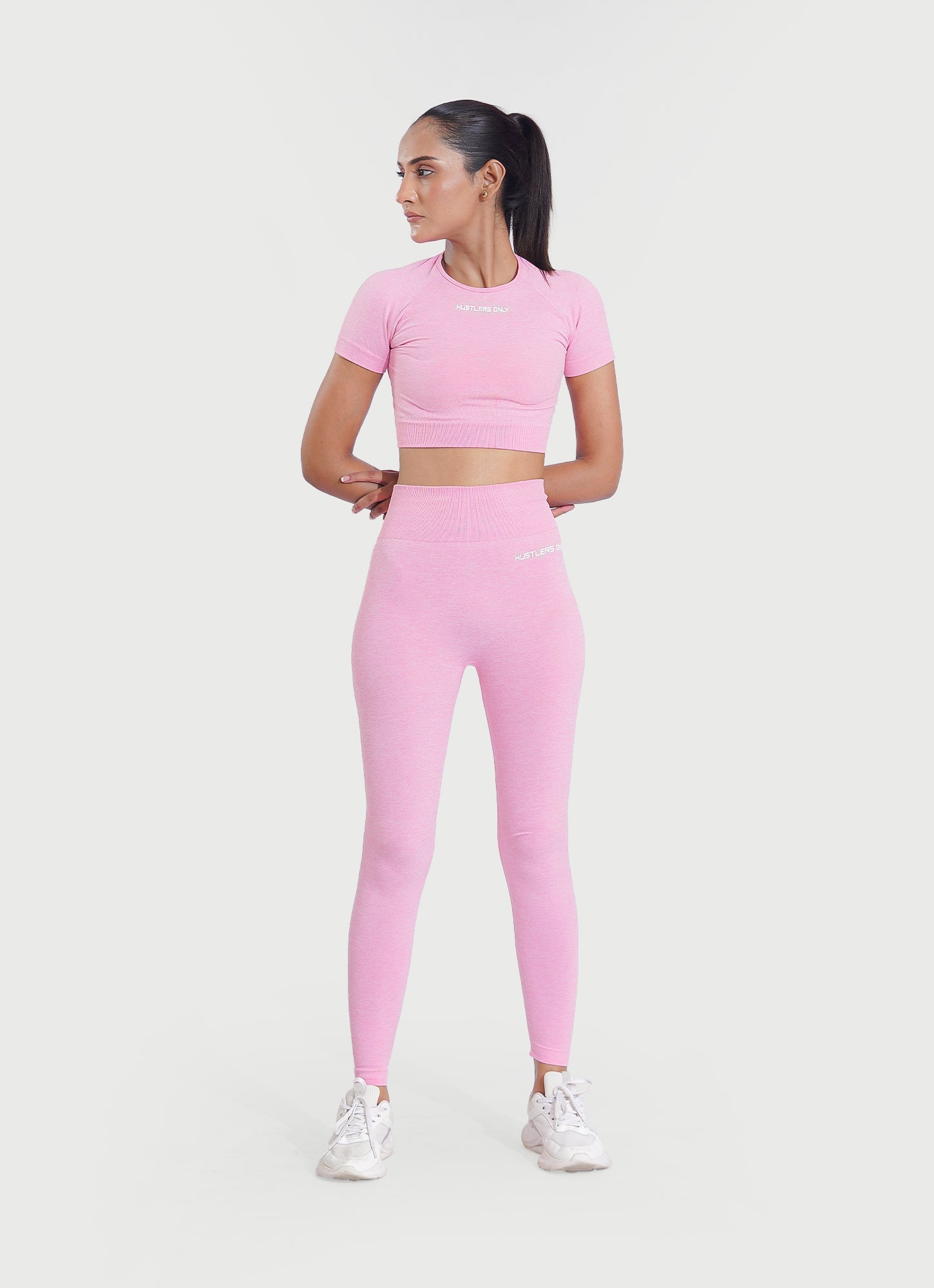 Baby Pink Activate Seamless Leggings For Women | HustlersOnlyUK