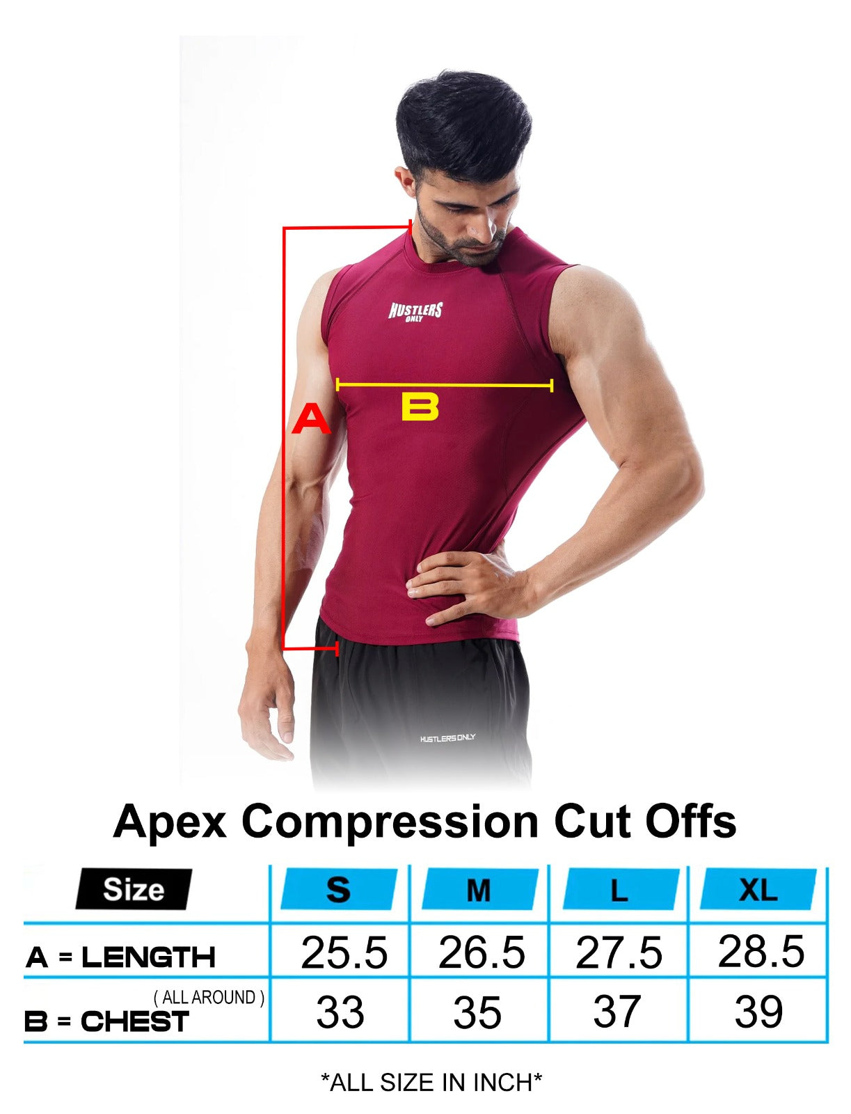 Apex Compression Cut Offs - Burgundy