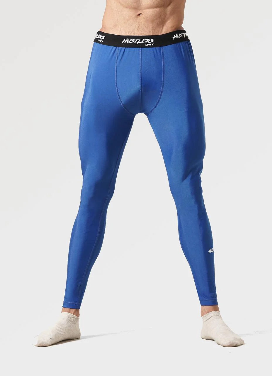 Compression Blue Leggings Men | HustlersOnlyUK