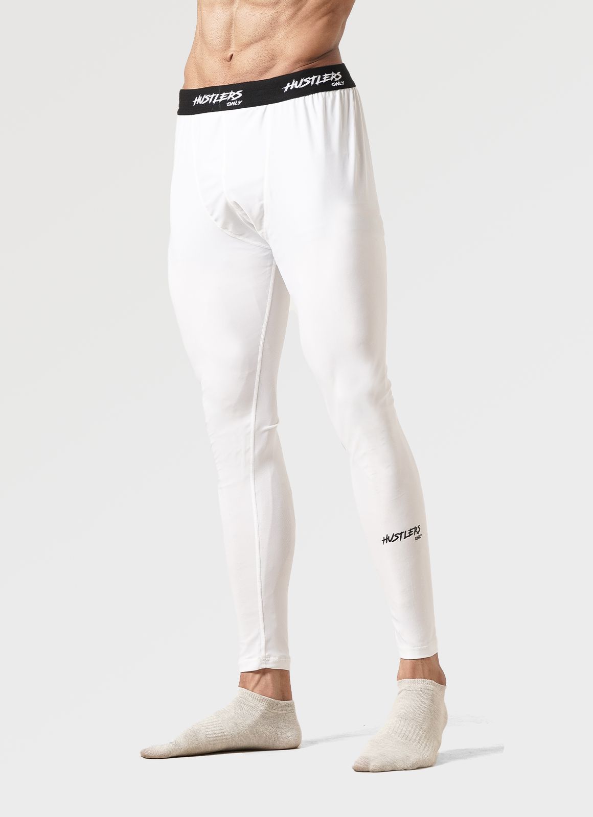 Compression White Leggings for Men | HustlersOnlyUK