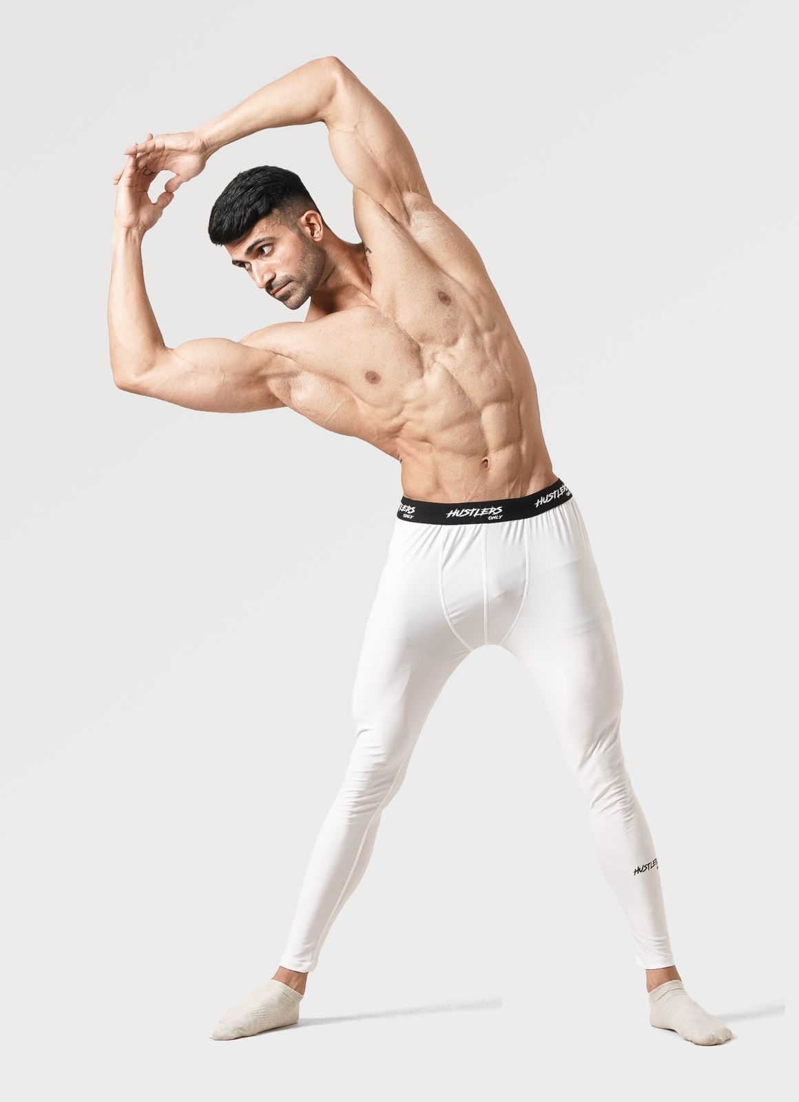 Compression White Leggings MenS | HustlersOnlyUK