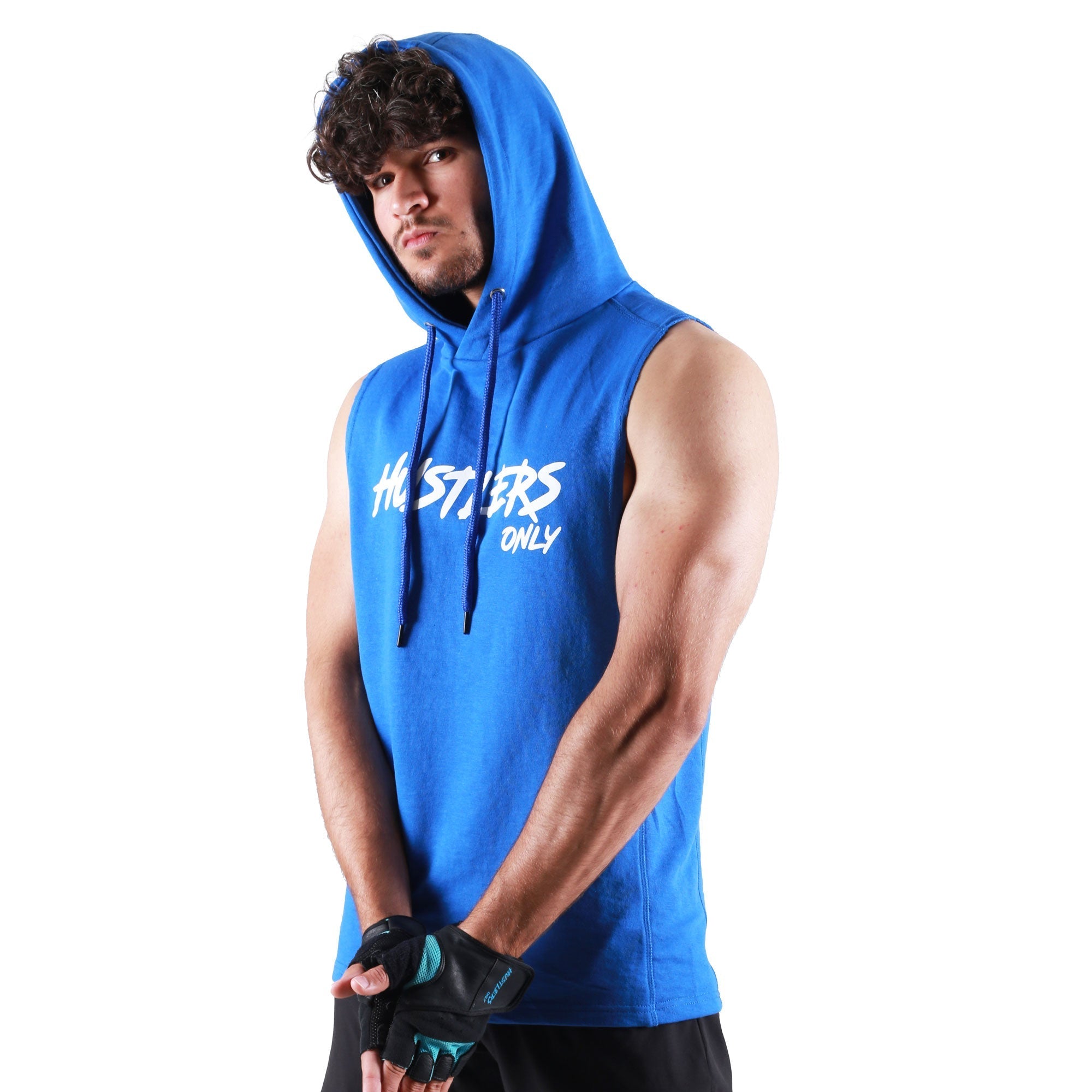 Critical Sleeveless Hoodie Blue For Mens | HustlersOnlyUK