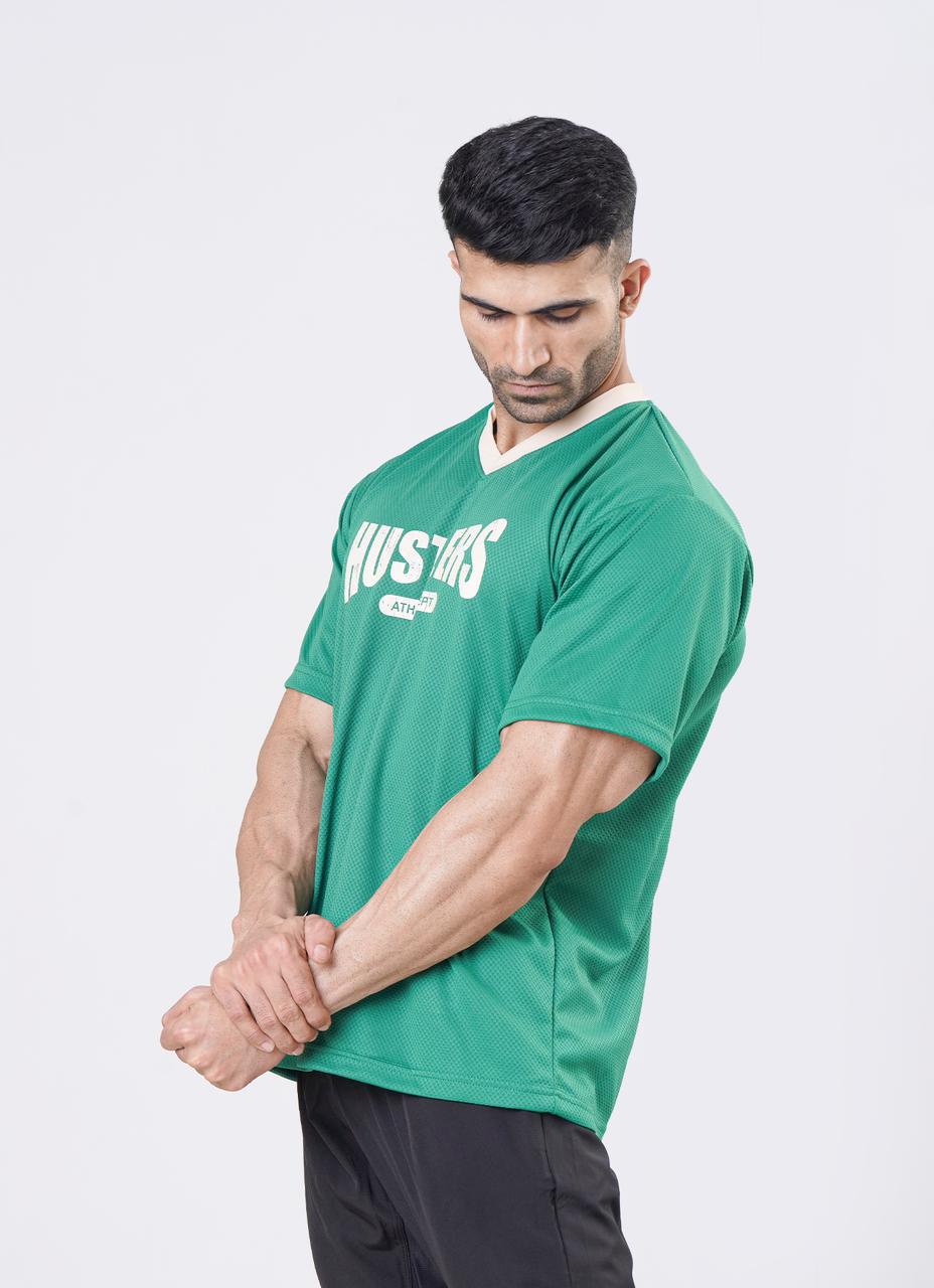 Mesh Basketball Green Tshirt | HustlersOnlyUK