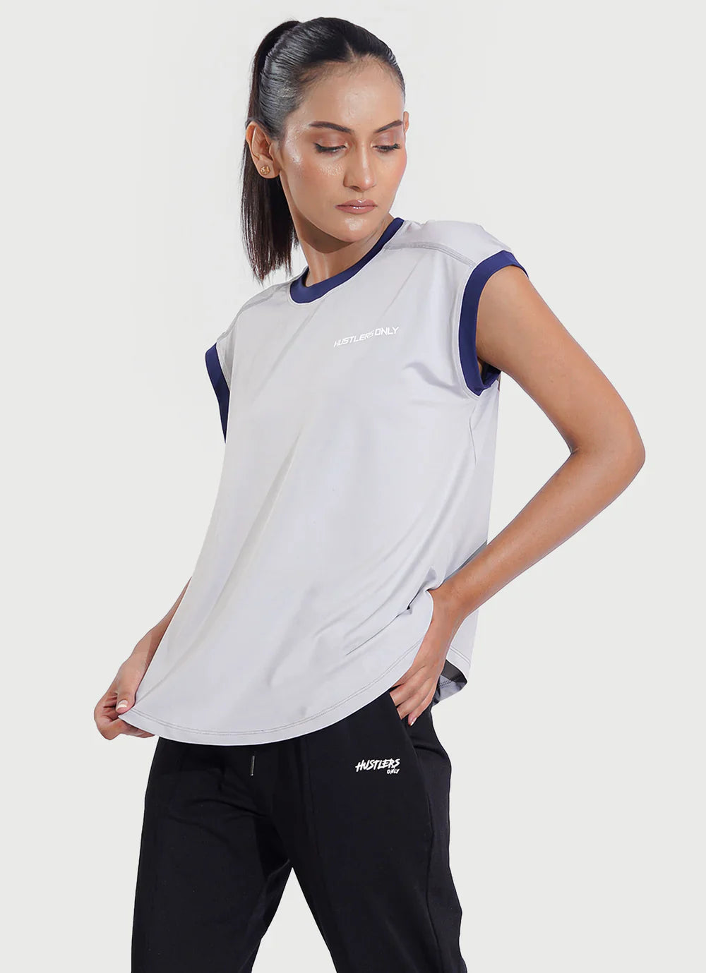 Grey Minimal Tank For Women | HustlersOnlyUK