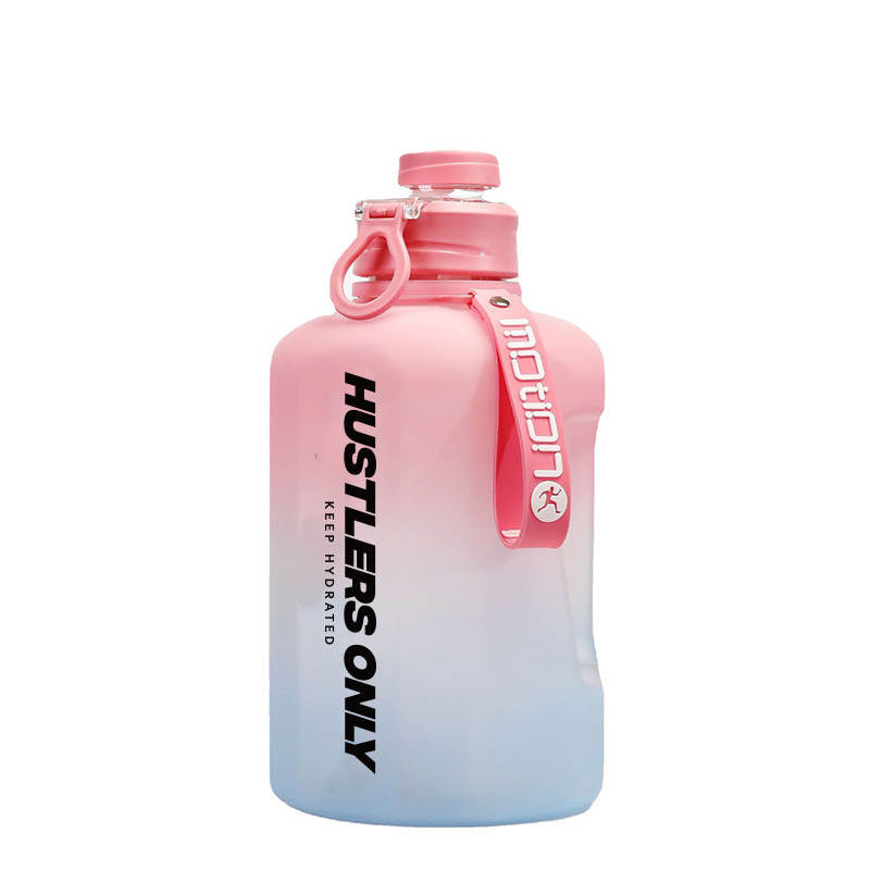 2.2 Litre Pink & Blue Sporr Water Bottle with Straw | HustlersOnlyUK