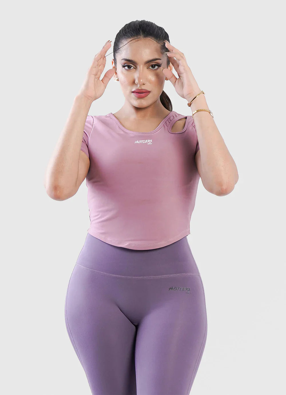 Pink Onyx Crop For Gym | HustlersOnlyUK
