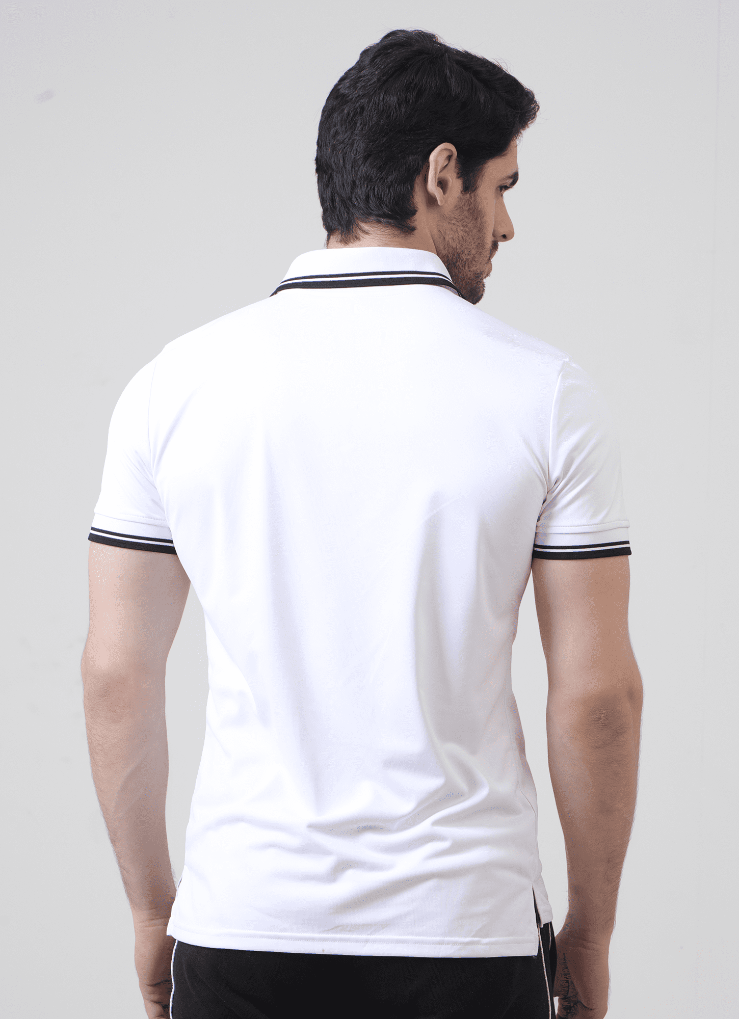 White Performance Polo TShirt For Men | HustlersOnlyUK