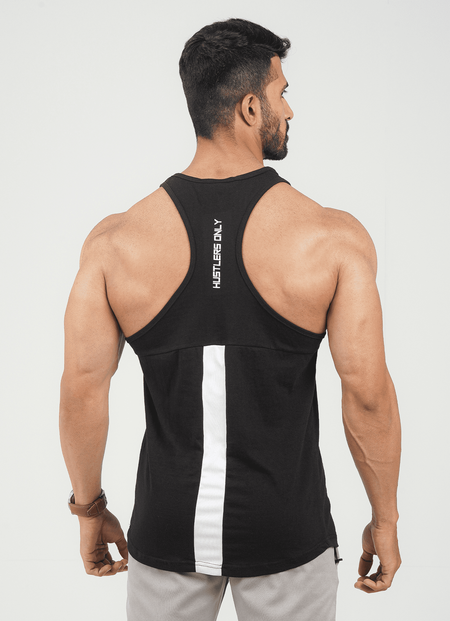 Black Performance Tank for Gym | HustlersOnlyUK