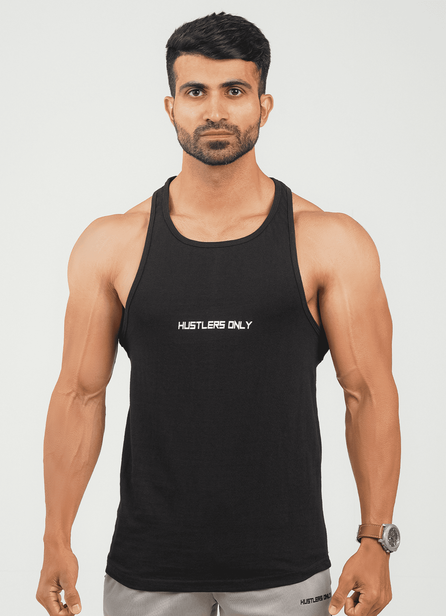 Black Performance Tank for Mens | HustlersOnlyUK