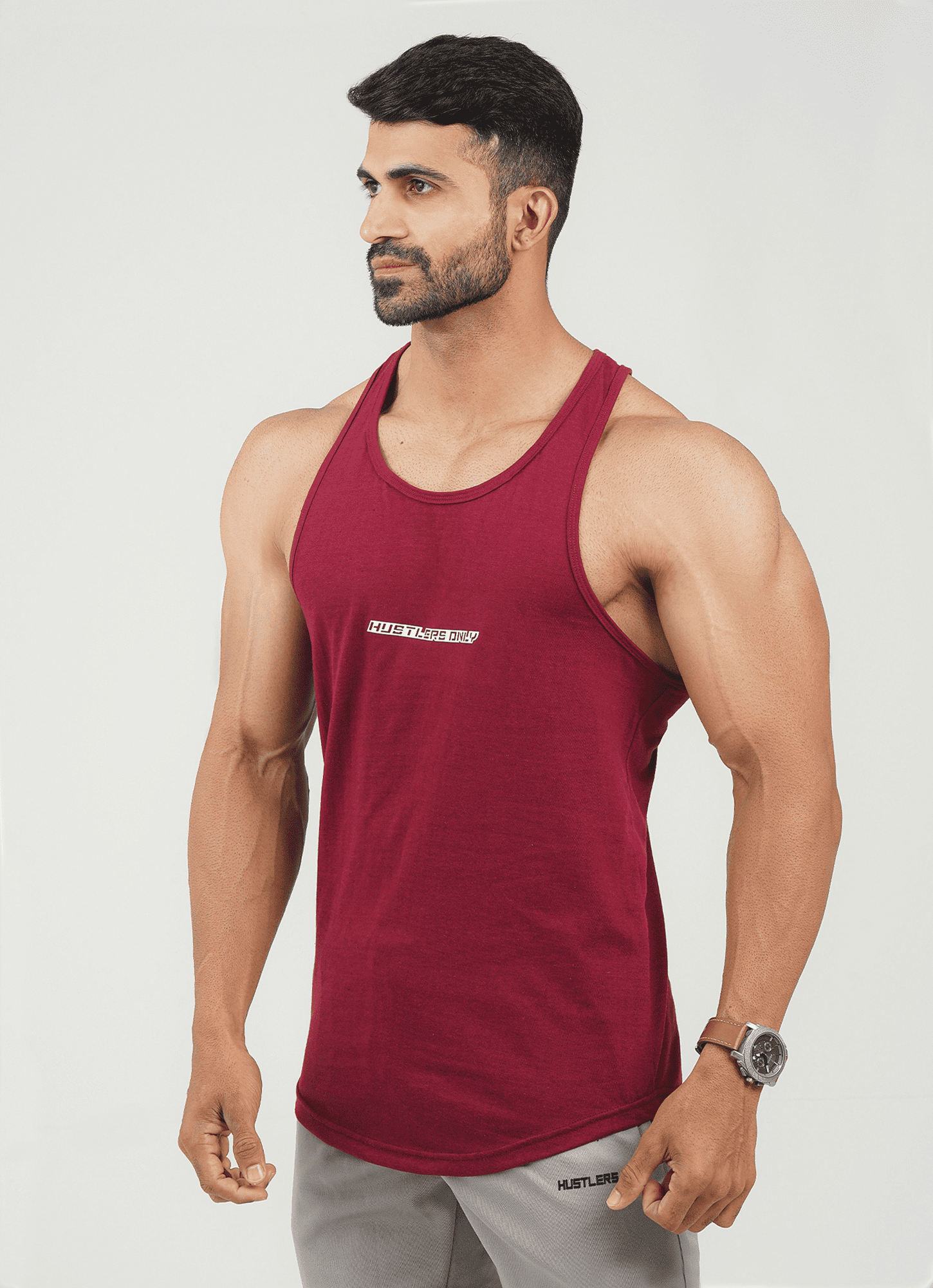 Maroon Performance Tank for Workout | HustlersOnlyUK
