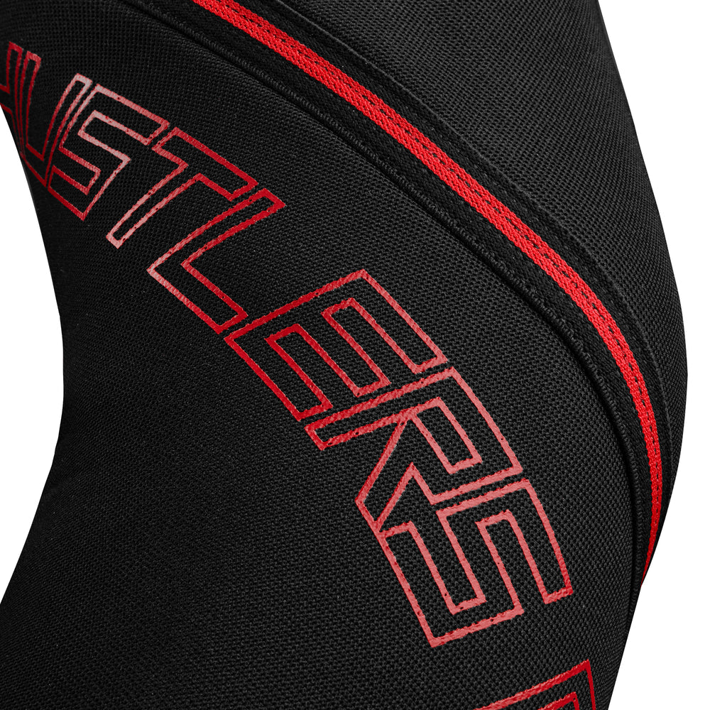 7mm Red Powerlifting Knee Sleeves For Gym | HustlersOnlyUK