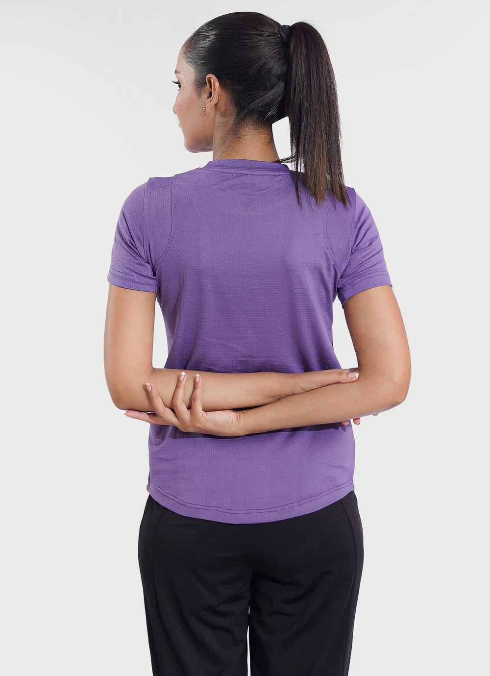 Sash Essential Purple T-Shirt For Workout | HustlersOnlyUK