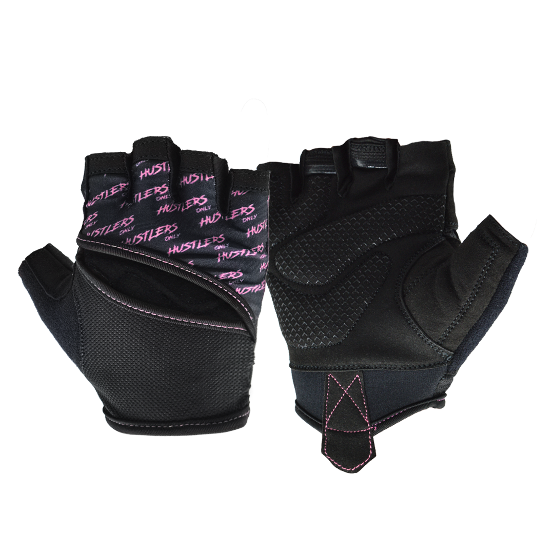 Pink Signature Gym Gloves For Girls | HustlersOnlyUK