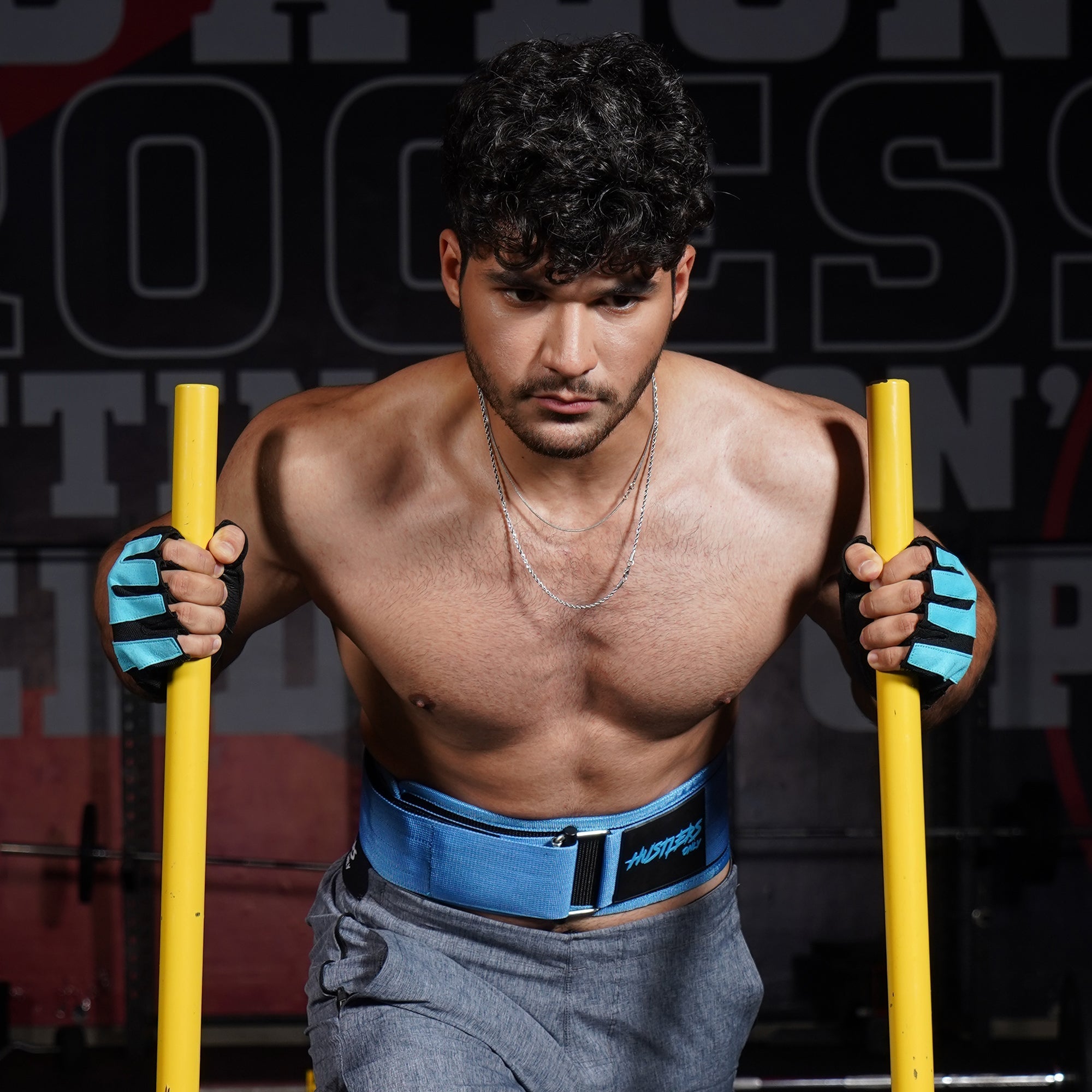 Blue Ultra Gym Gloves For Gym | HustlersOnlyUK