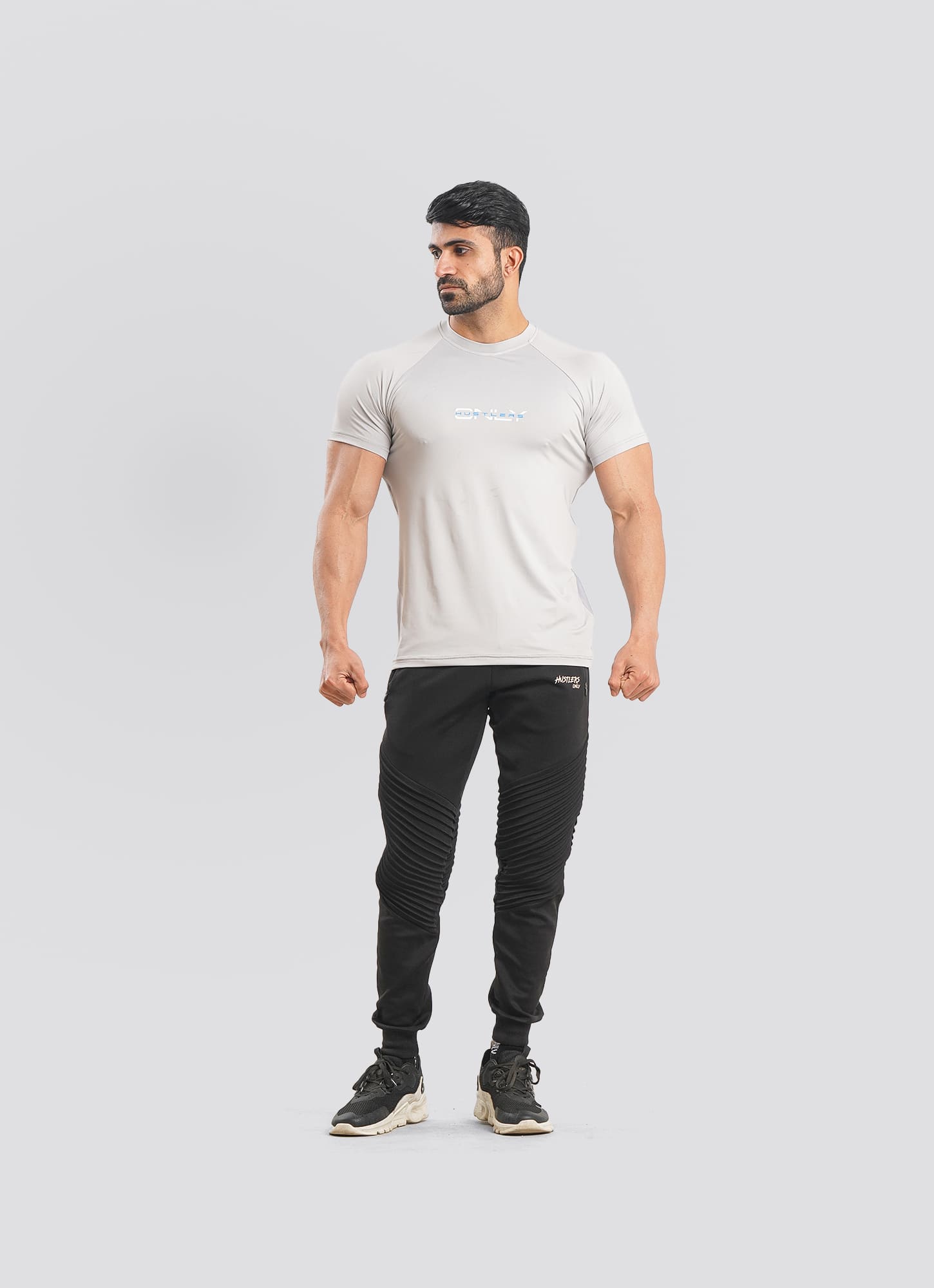 Utility Mesh Back Gray T-shirt For Men | HustlersOnlyUK