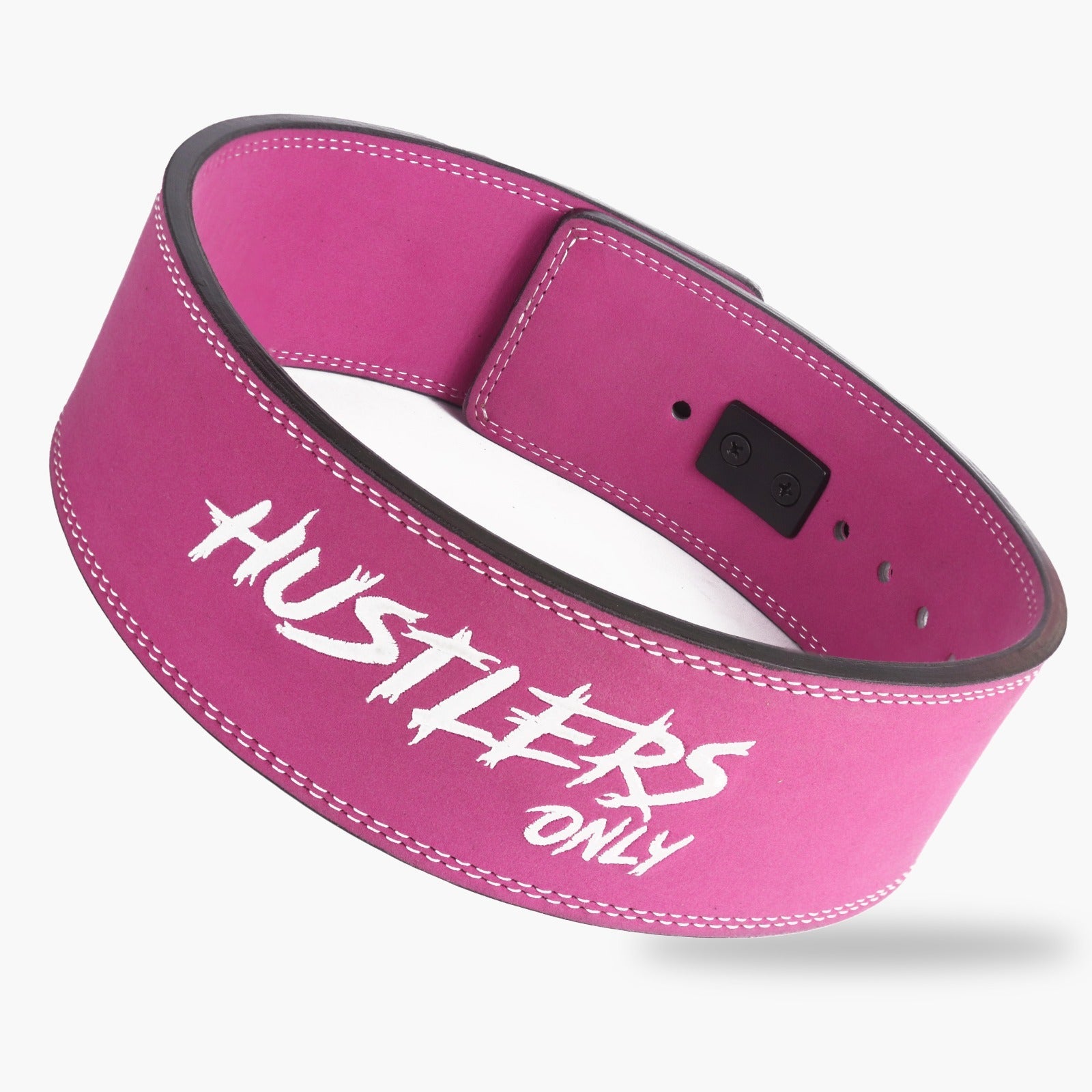 10mm Suede Leather Lever Belt - Barbie Pink