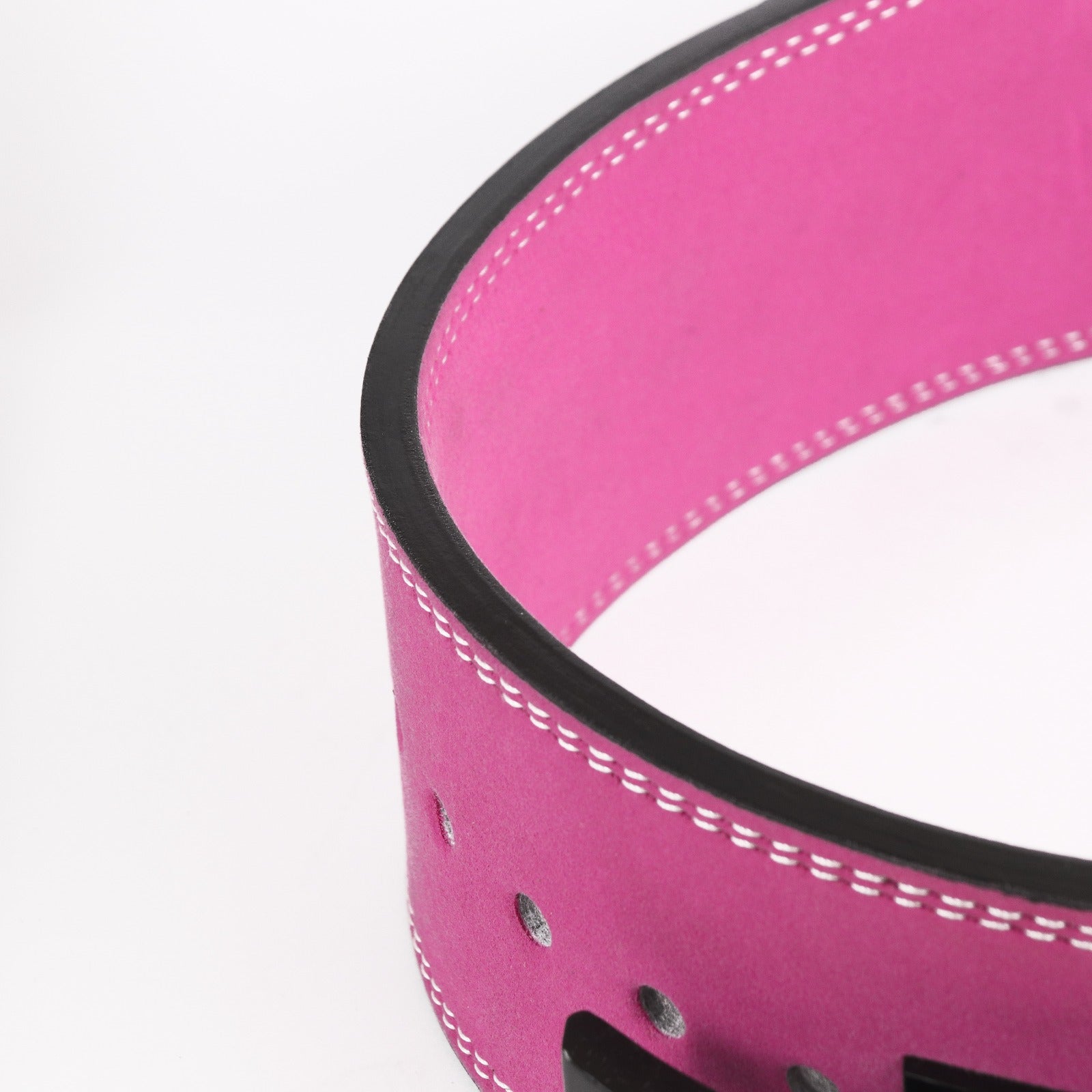 10mm Suede Leather Lever Belt - Barbie Pink