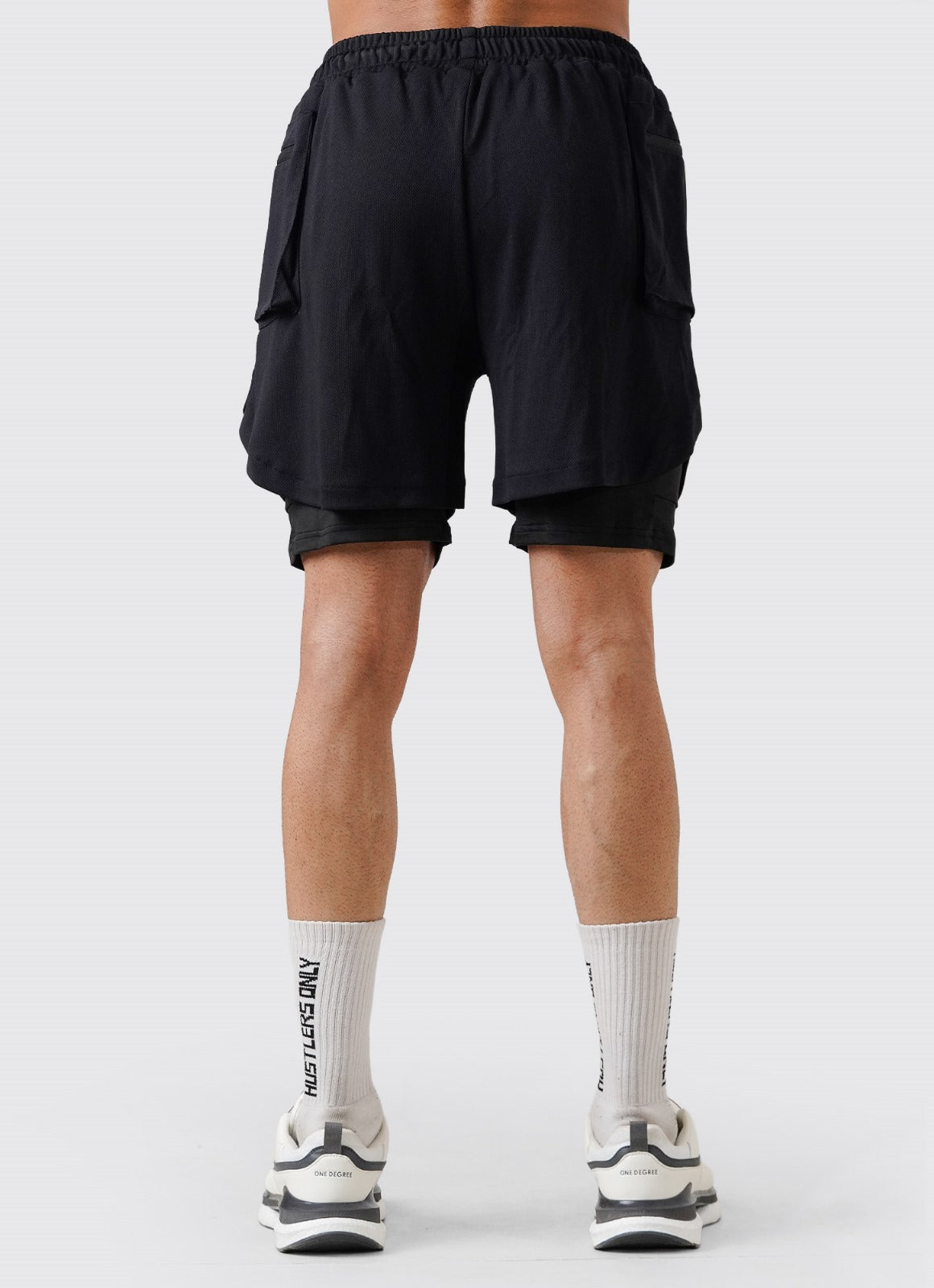 2 in 1 Cargo Shorts - Black