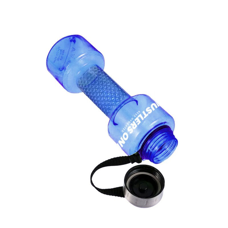 Dumbbell Water Bottle - Blue