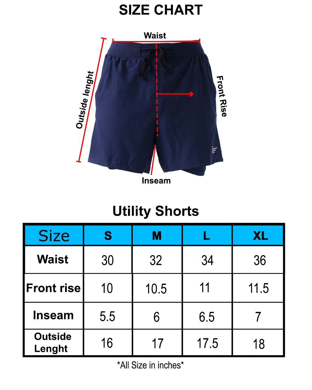 Utility Shorts - Navy
