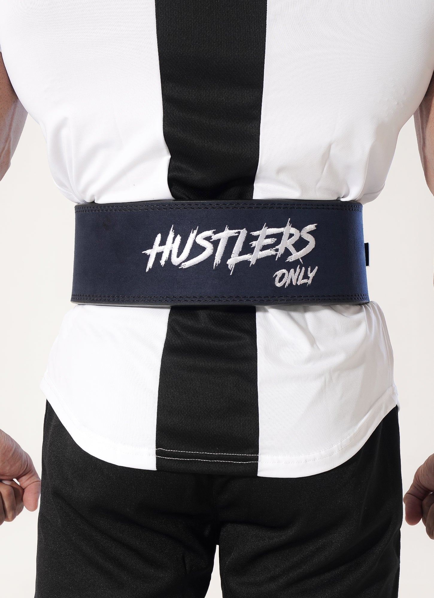 10mm Suede Leather Lever Belt - Blue