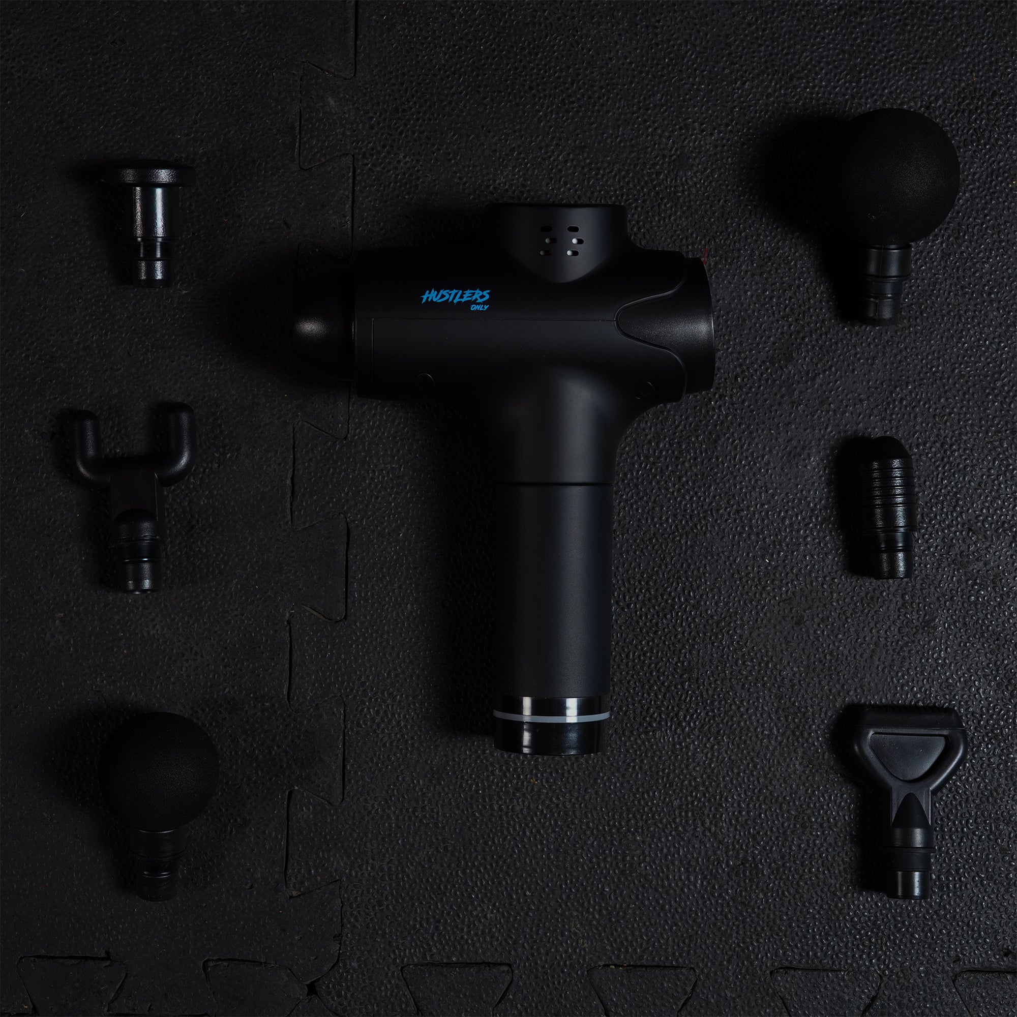 Portable 6 heads massage gun pro with long battery life | HustlersOnlyUK