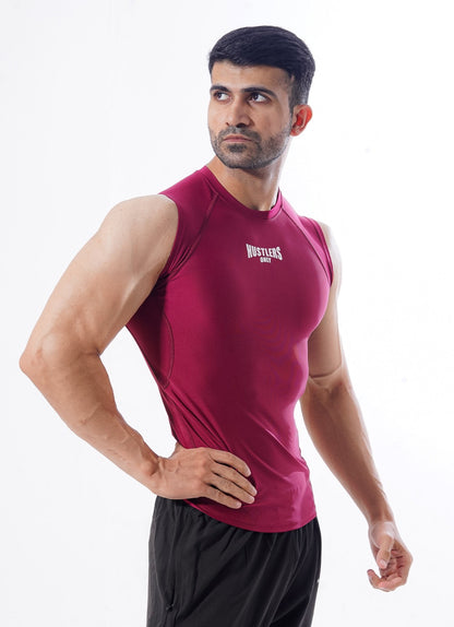 Apex Compression Cut Offs - Burgundy