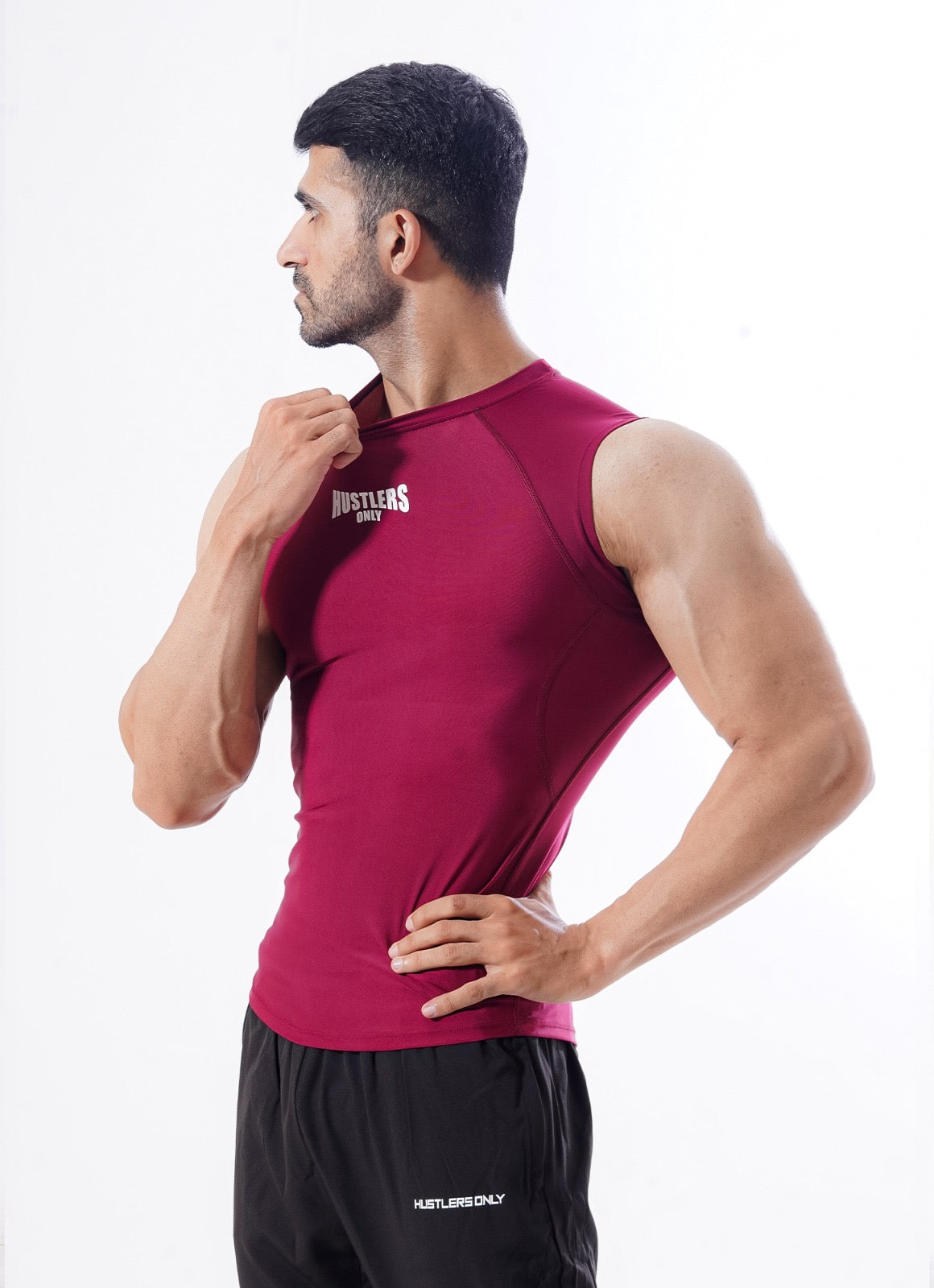 Apex Compression Cut Offs - Burgundy