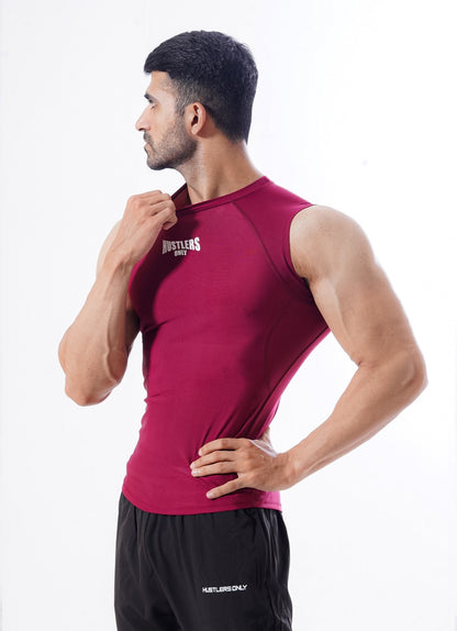 Apex Compression Cut Offs - Burgundy