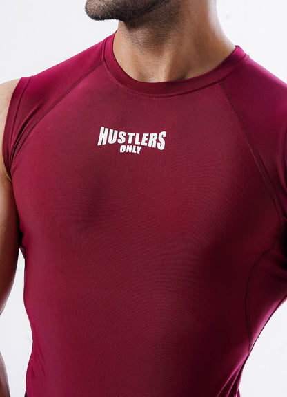Apex Compression Cut Offs - Burgundy