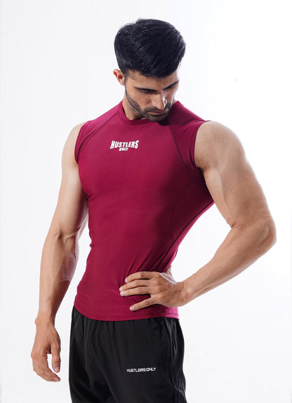 Apex Compression Cut Offs - Burgundy
