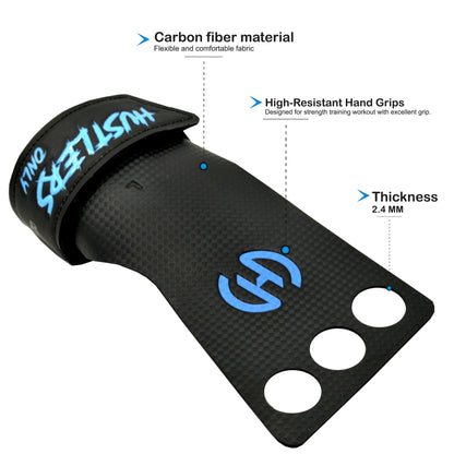 Carbon Fiber 3 Hole Grips For Workout | HustlersOnlyUK