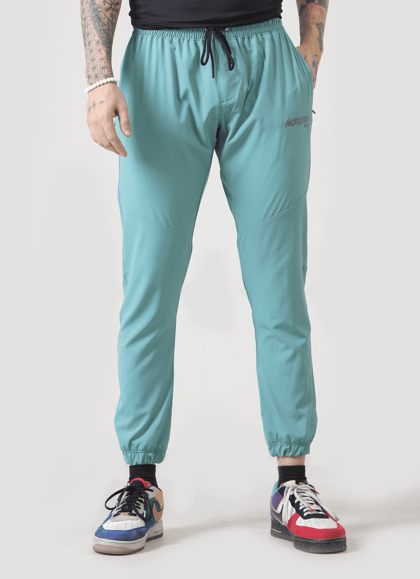 Sea Green Comfort Joggers for Men | HustlersOnlyUK