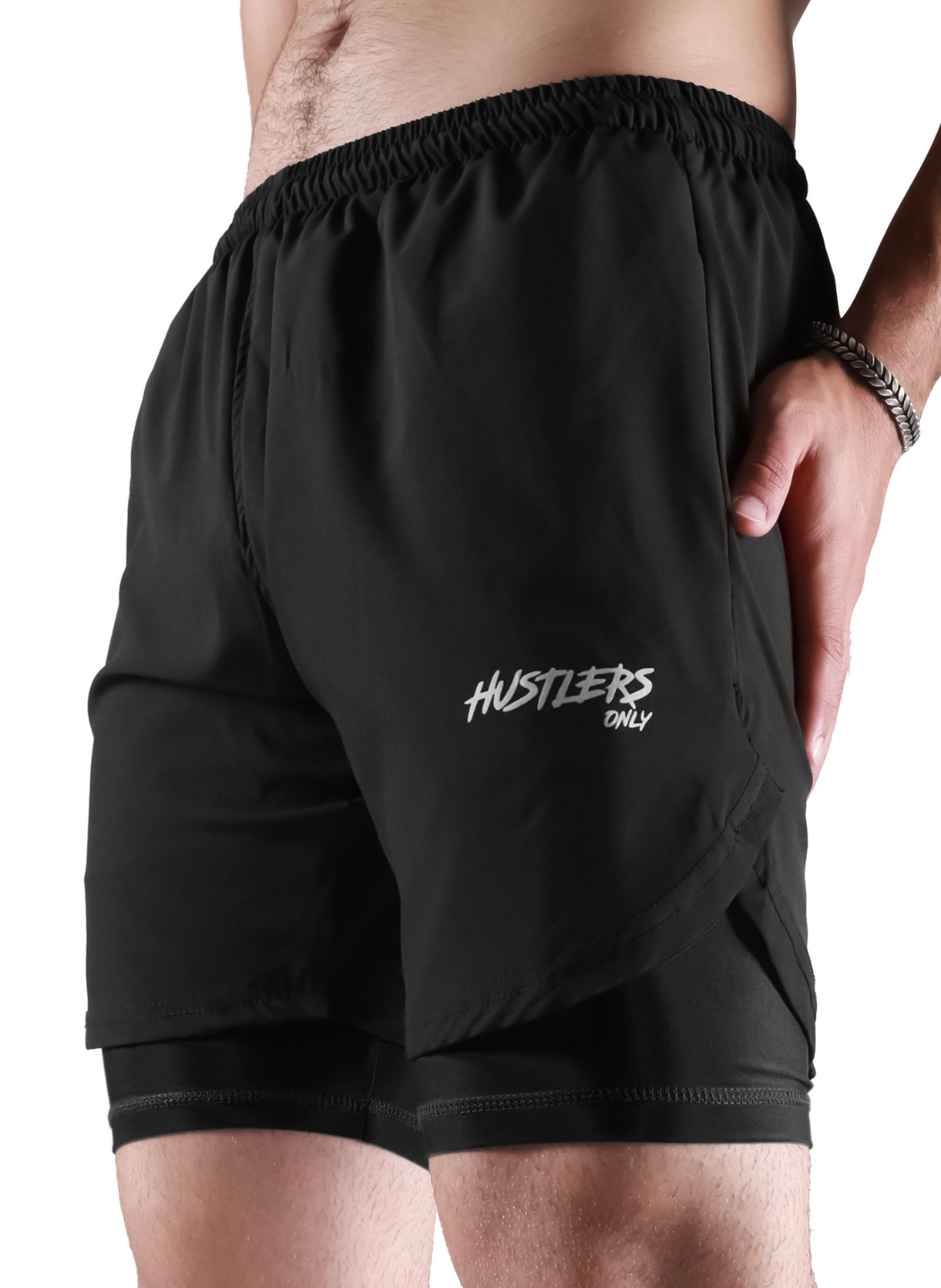 Compression Black Shorts for Mens | HustlersOnlyUK