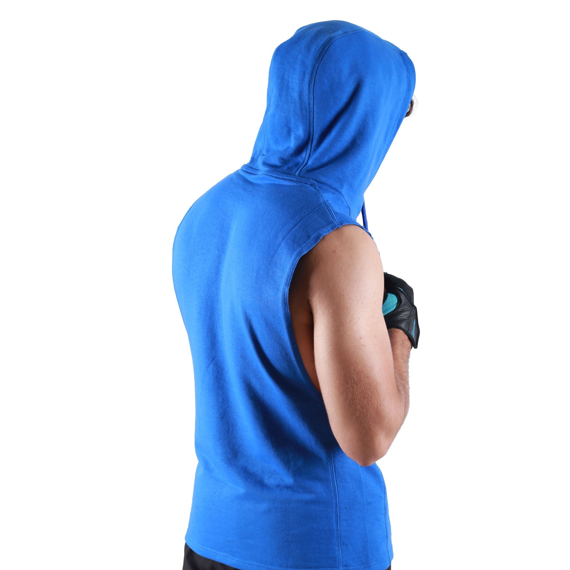 Critical Sleeveless Mens Hoodie Blue | HustlersOnlyUK