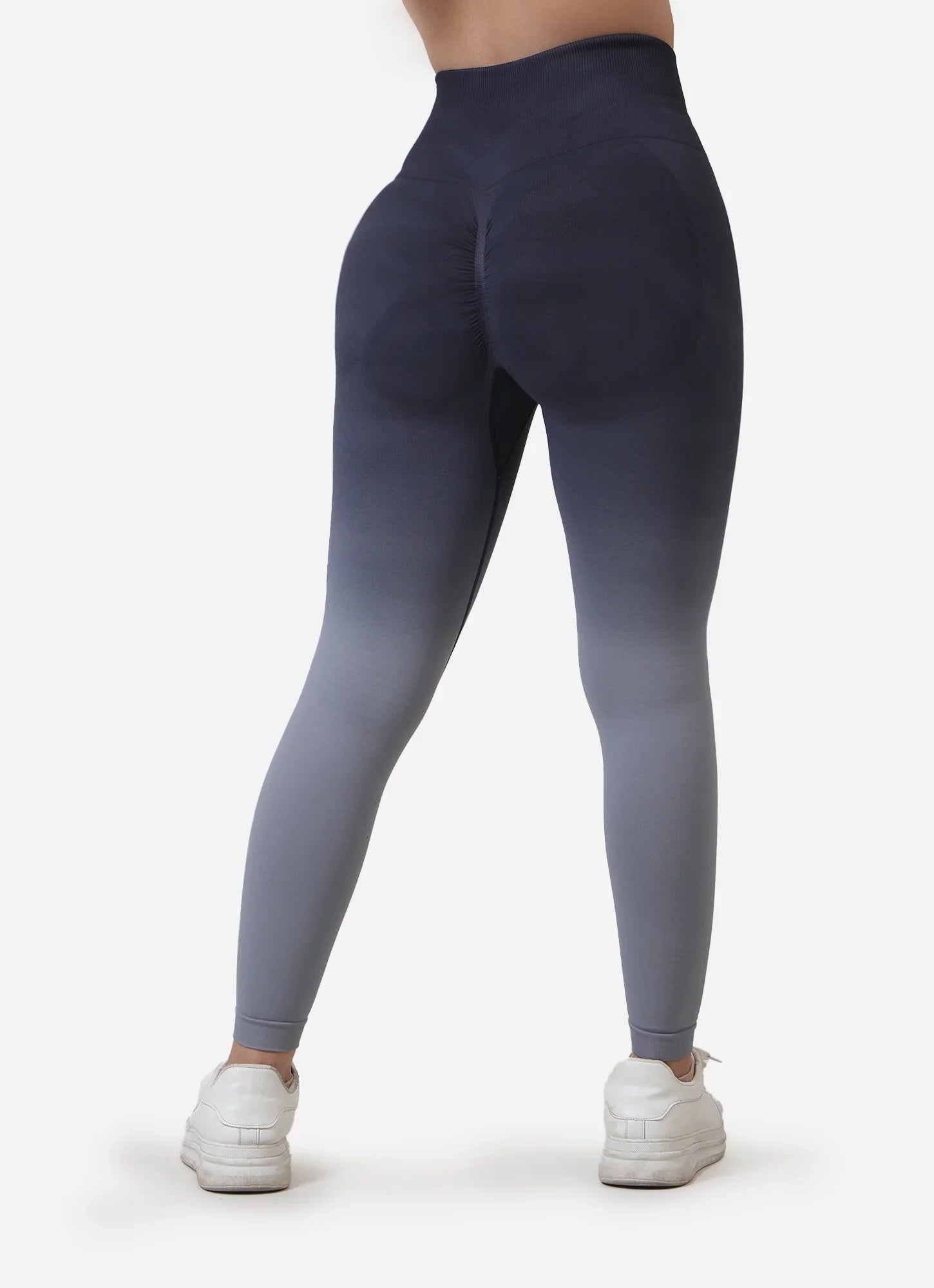 Grey Dip Dye Seamless Leggings For Gym | HustlersOnlyUK