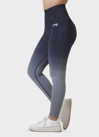 Grey Dip Dye Seamless Leggings For Women | HustlersOnlyUK