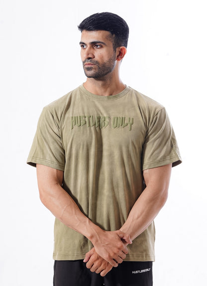 Drippy Acid Wash Green T-shirt For Workout | HustlersOnlyUK