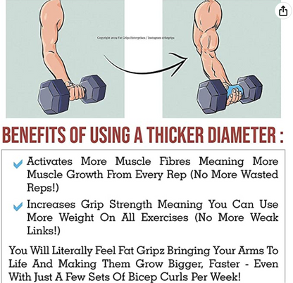 Fat Bar Grips For Gym | HustlersOnlyUK