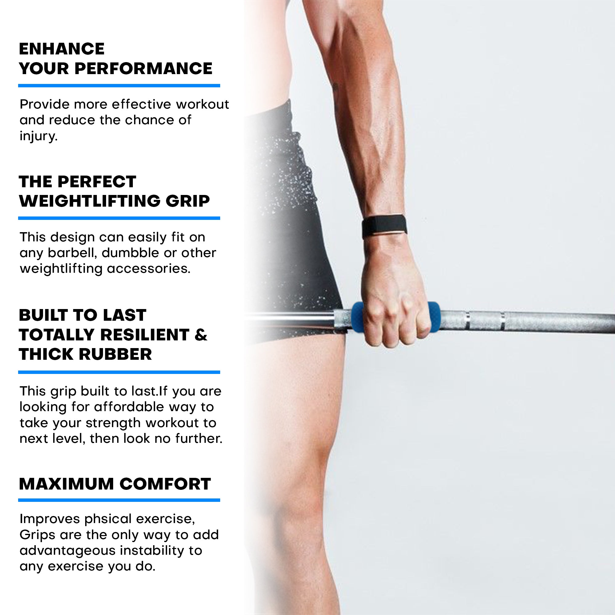 Fat Bar Grips For Workout | HustlersOnlyUK