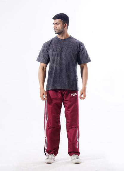 Maroon Hercules Track Pants For Men | HustlersOnlyUK
