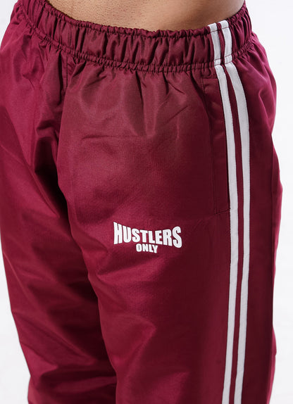 Maroon Hercules Track Pants For Men | HustlersOnlyUK