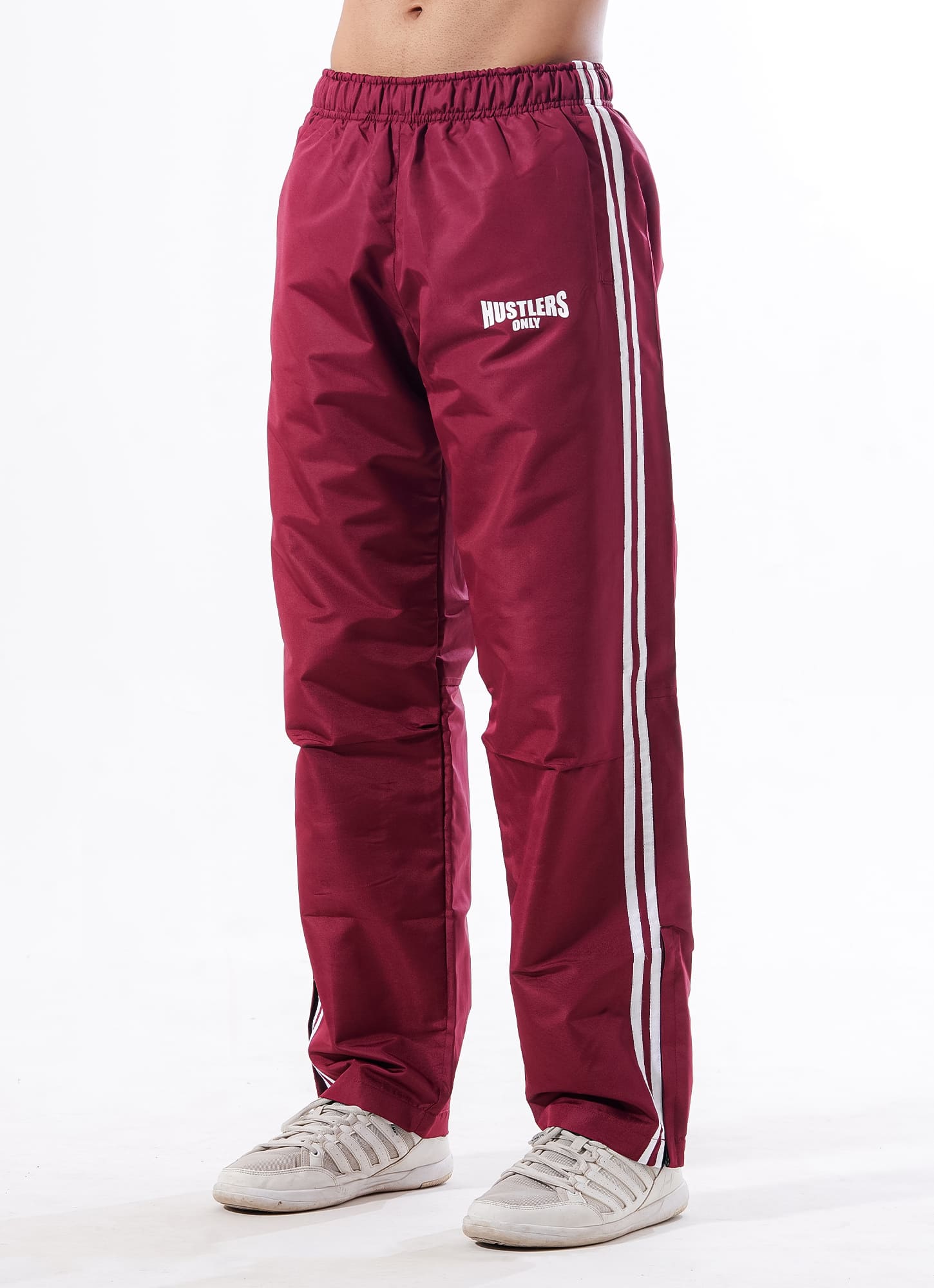 Maroon Hercules Track Pants For Men | HustlersOnlyUK