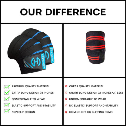 Premium Quality Knee Wraps | HustlersOnlyUK