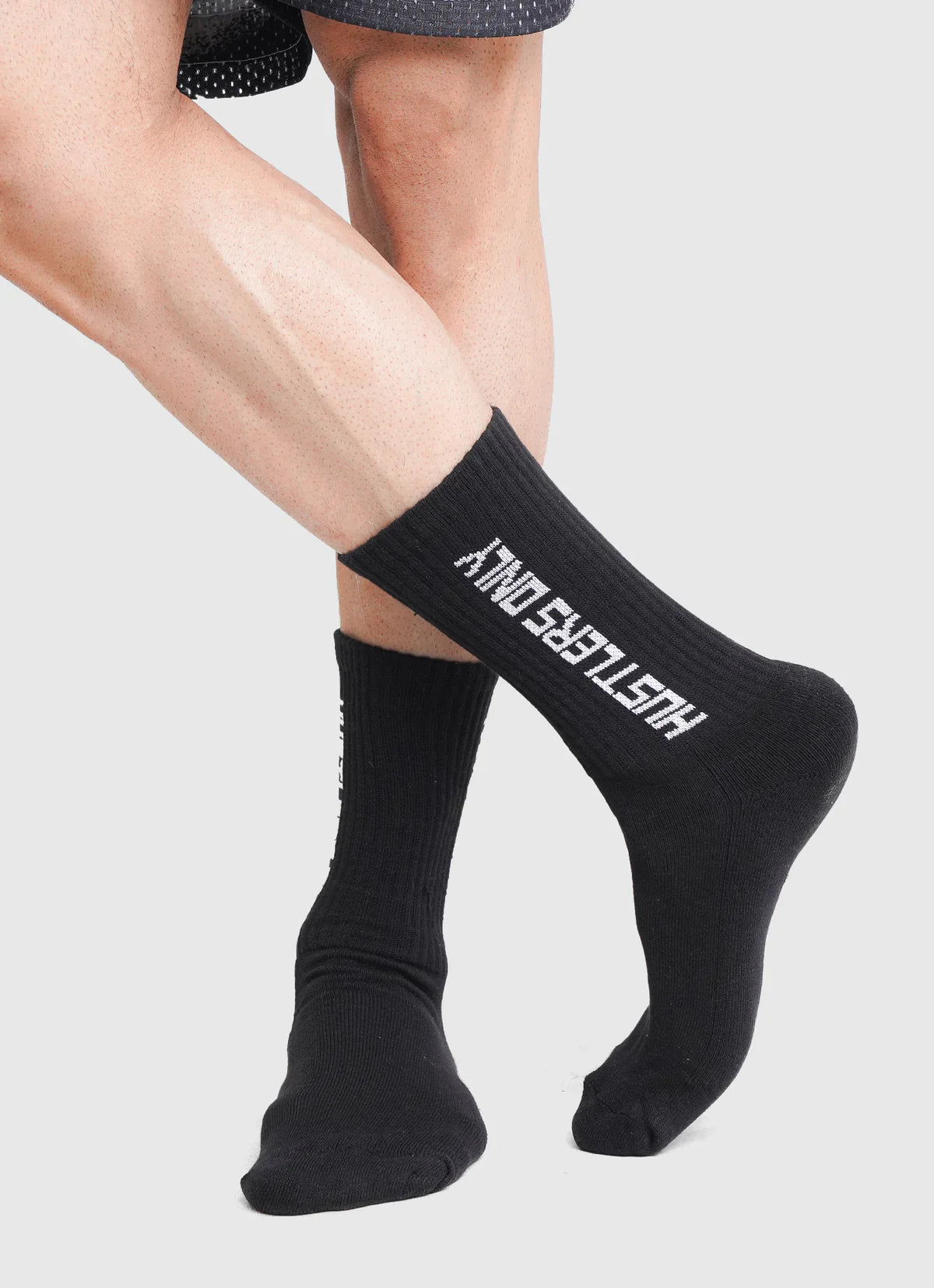 Men’s training Black socks with compression | Hustlers Only UK