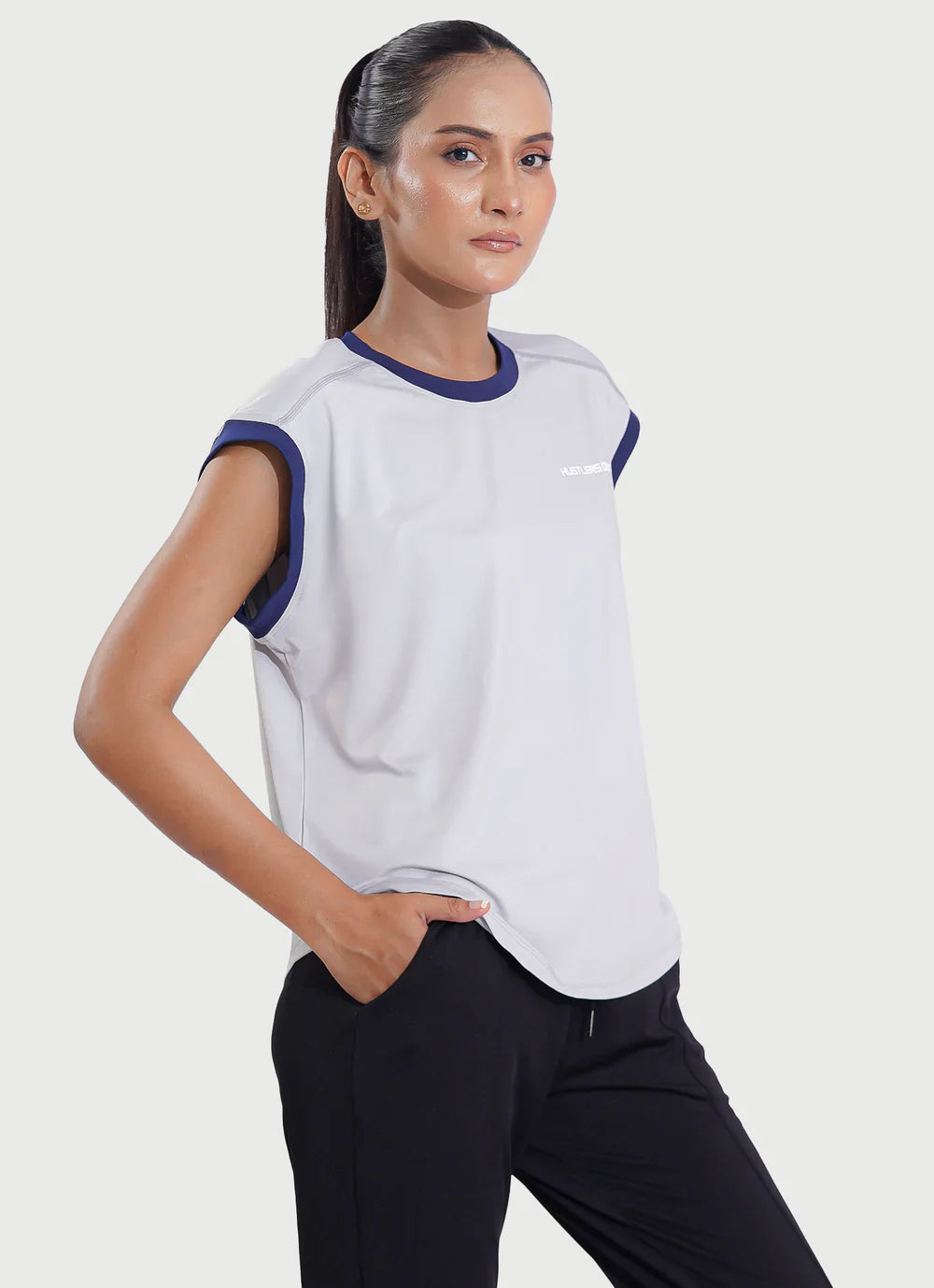 Grey Minimal Tank For Workout | HustlersOnlyUK