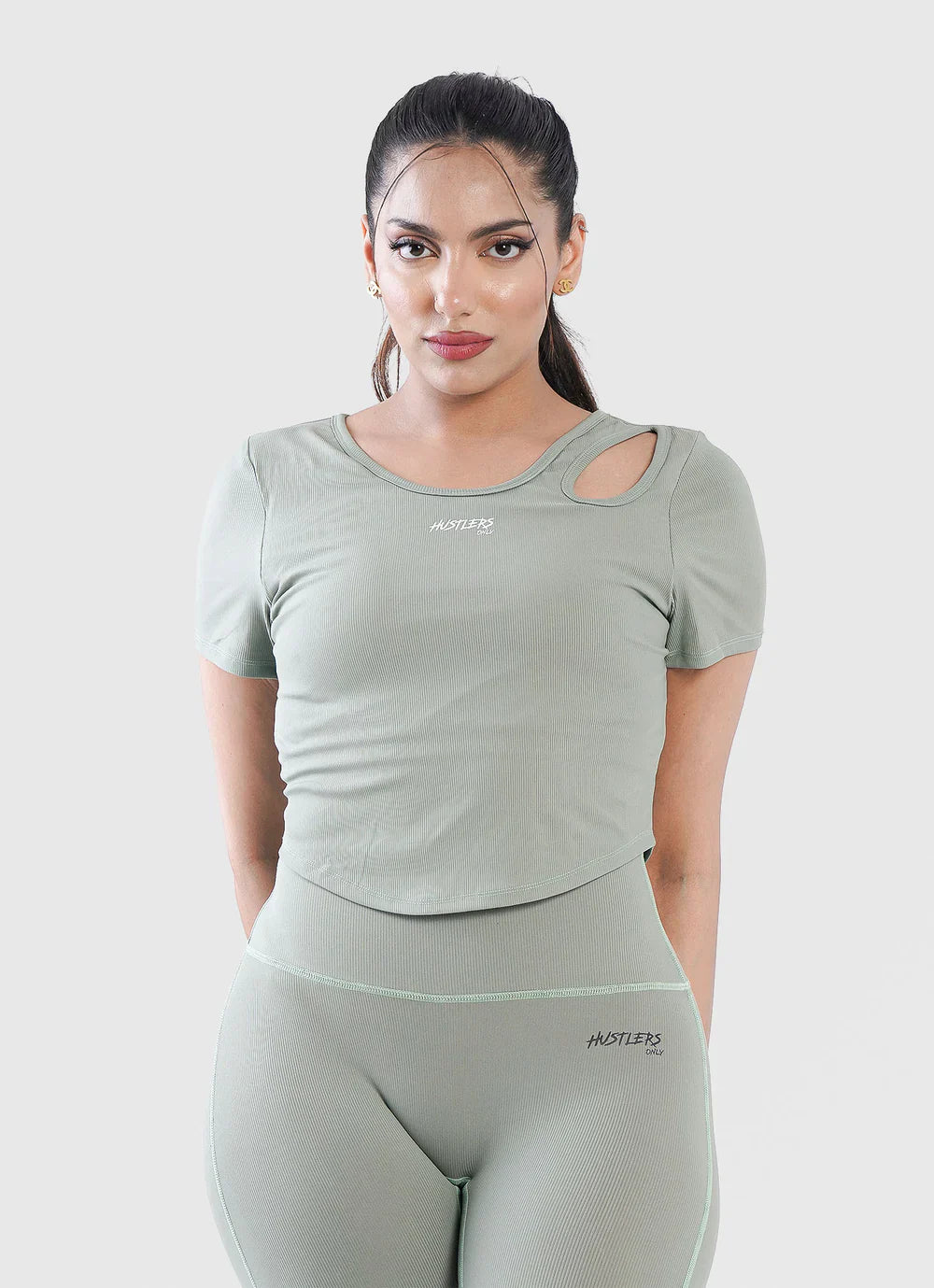 Light Green Onyx Crop TShirt | HustlersOnlyUK