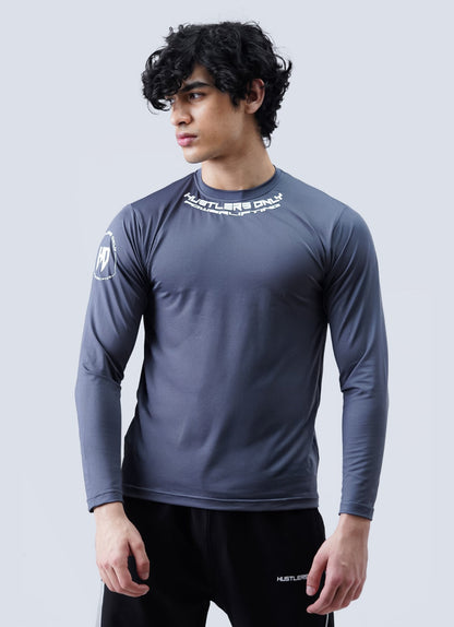 Powerlifting Full Sleeves Shirt - Steel Grey