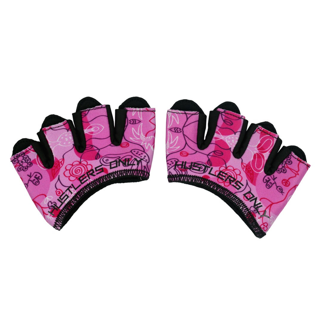 Pink Palm Protection Gloves For Weightlifting | HustlersOnlyUK 