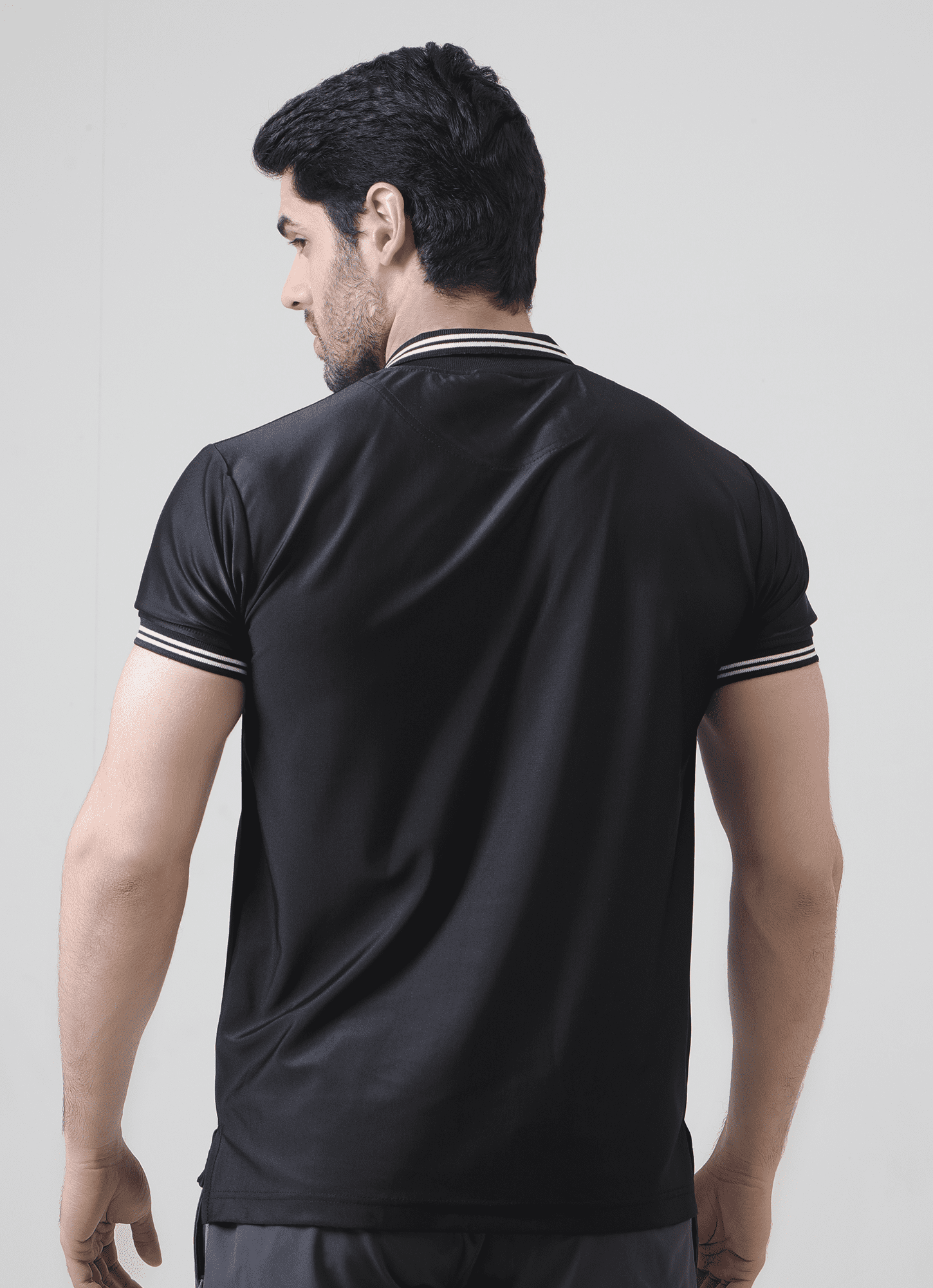 Black Performance Polo TShirt | HustlersOnlyUK